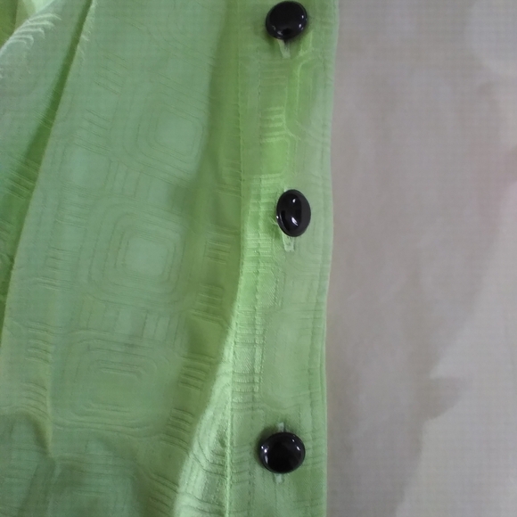 Rabbit Rabbit Rabbit Lime Green Sleeveless Dress Pleated Size 16 - Picture 4 of 7